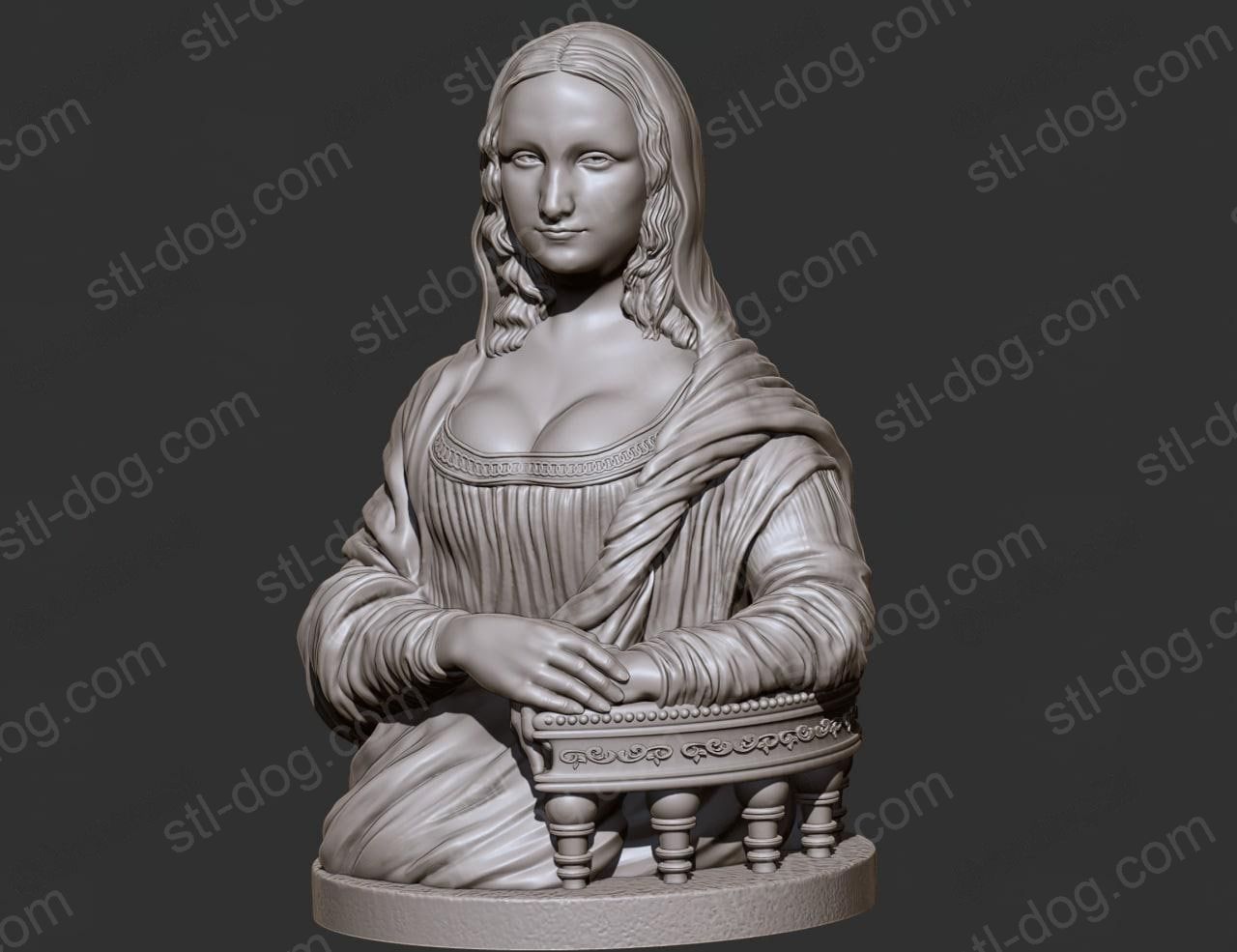 蒙娜丽莎(Mona Lisa-La Gioconda) 3D打印图纸